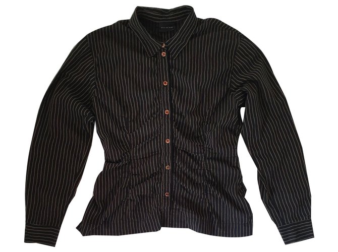 Camicia a righe Bitte Kai Rand Nera Nero