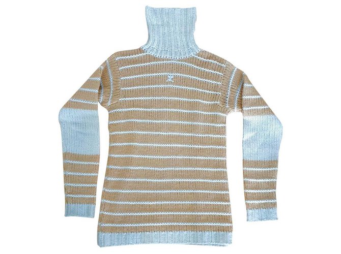 Courreges Courrèges sweater Beige Cream Wool Acrylic  ref.174516