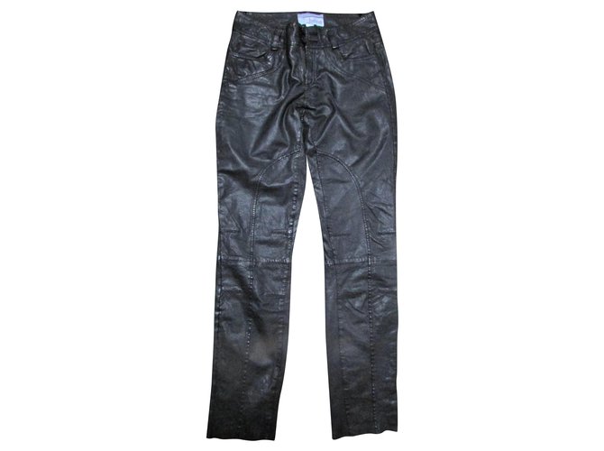 Autre Marque Pants, leggings Black Lambskin  ref.174550