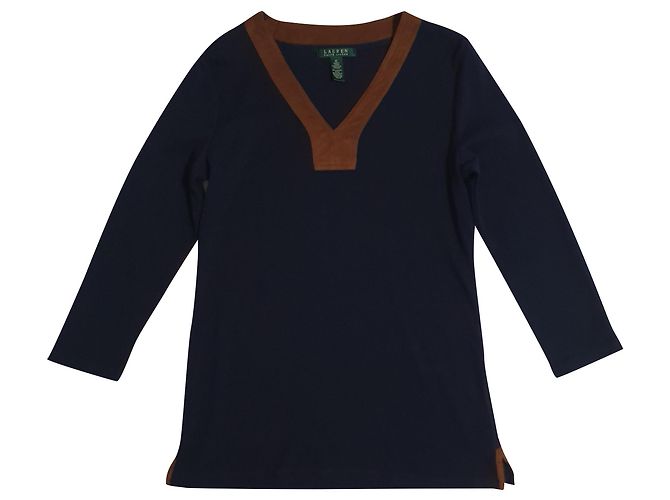 Camicetta blu in cotone Ralph Lauren