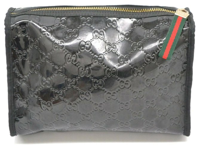 Gucci Clutch bag Black Leather  ref.174606