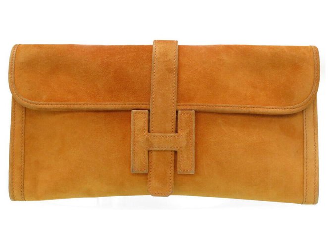 Hermès Hermes Jige Suede Orange  ref.174612