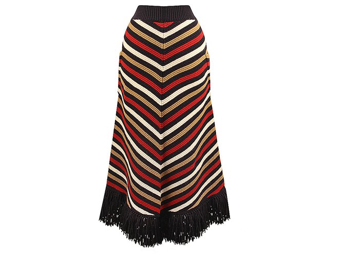 Chanel iconic Paris-Dallas maxi skirt Multiple colors Wool  ref.174651