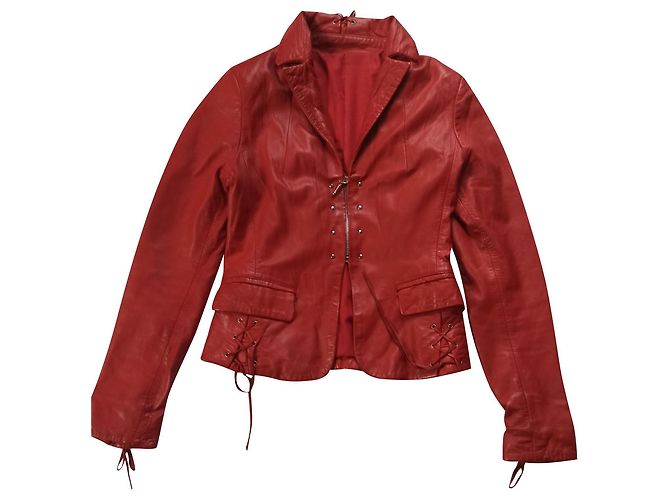 Autre Marque Lederjacke Koralle