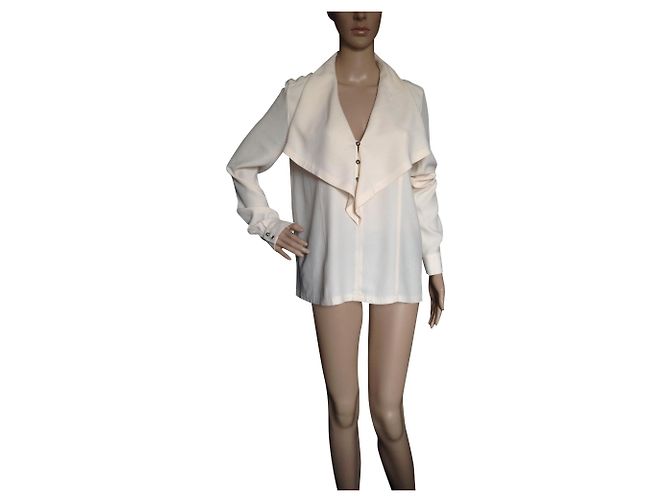Azzaro Bluse Eggshell Viscose Aus weiß 