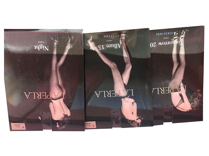 La Perla Set aus 3 Strumpfhosen Schwarz