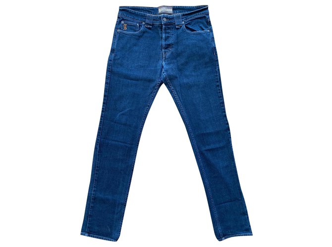 Galliano Jeans Azul escuro Algodão  ref.174726