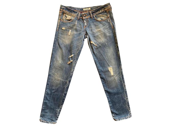 Autre Marque Jeans azules ROSSODISERA con cristales