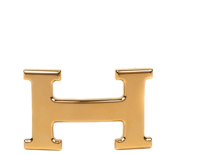 Hebilla de cinturón Hermès Constance en metal dorado brillante  ref.174765