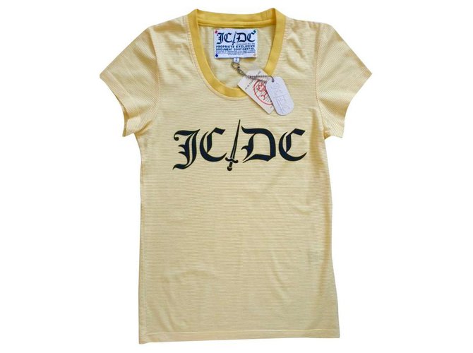 JC DE CASTELBAJAC T-Shirt Yellow Cotton  ref.174815