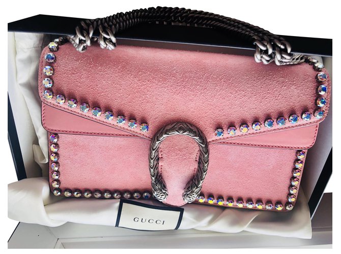 Dionysus Gucci Handbags Pink Suede  ref.174816