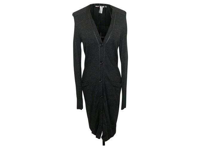 Diane Von Furstenberg Cardigan en laine JAYE Gris anthracite  ref.174837