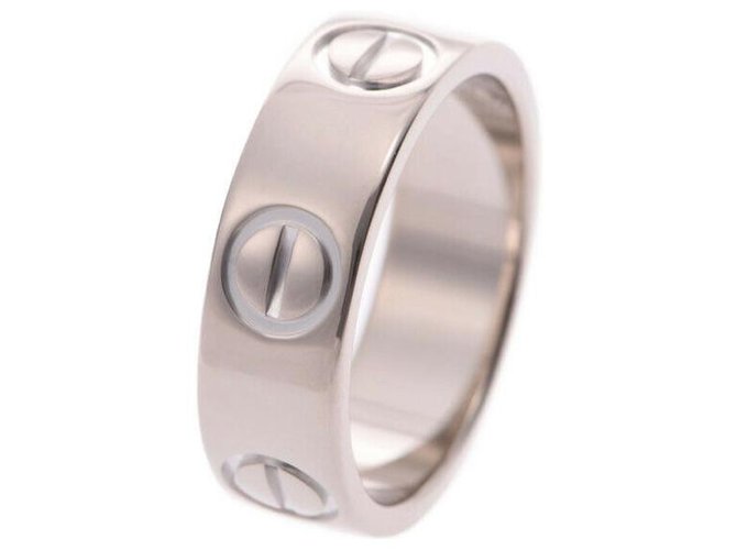 Cartier love ring #46 Silvery White gold  ref.174858