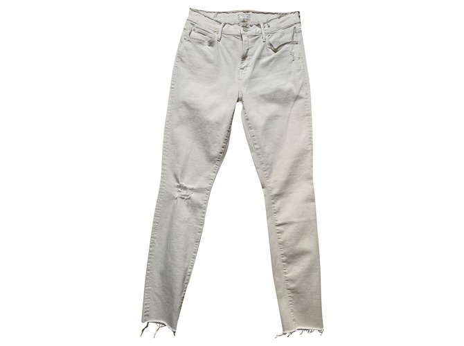 Mother jeans Coton Beige  ref.174890