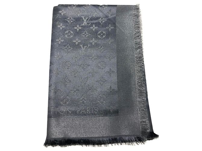 Anthrazit Monogramm Glanz Louis Vuitton Schal