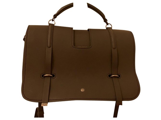Saint Laurent Handbags Grey Leather  ref.174902
