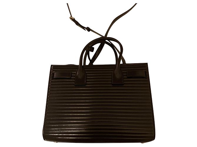 Jour Borsa Saint Laurent in pelle nera Nero