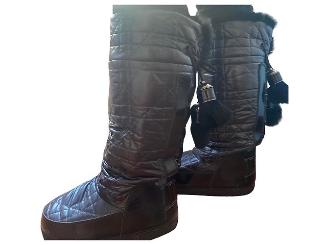 Botas Moon Dior de charol negro