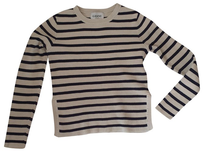 ganni blue knit