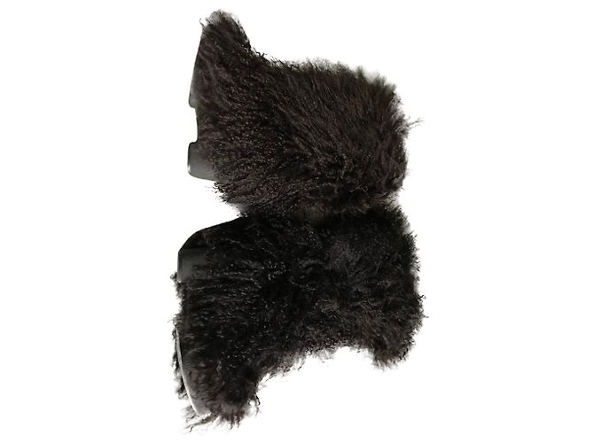 Botas Robert Clergerie de pelo de cabra mongol marrón oscuro