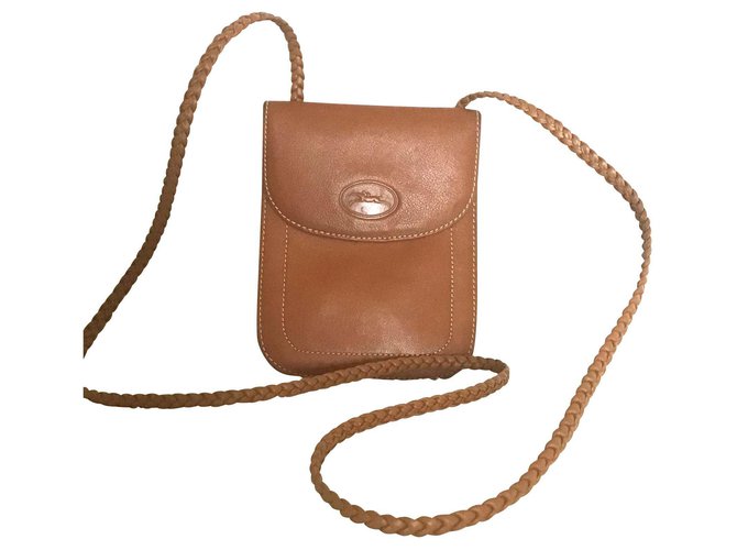 Longchamp Clutch bags Cognac Leather  ref.175035