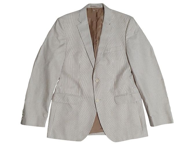 Blazer Hugo Boss de algodón a rayas Multicolor
