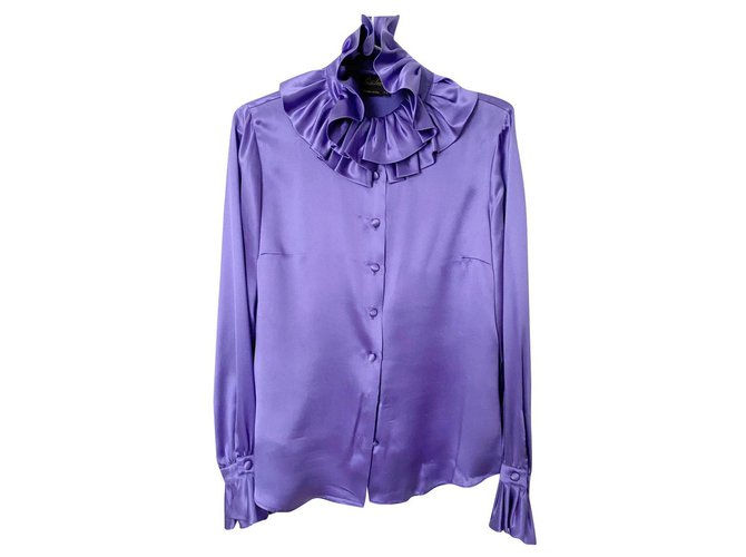 Luisa Spagnoli Tops Lavanda Seda  ref.175073