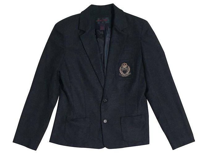 Ralph Lauren Blazer dunkelgrau Wolle Polyester Anthrazitgrau