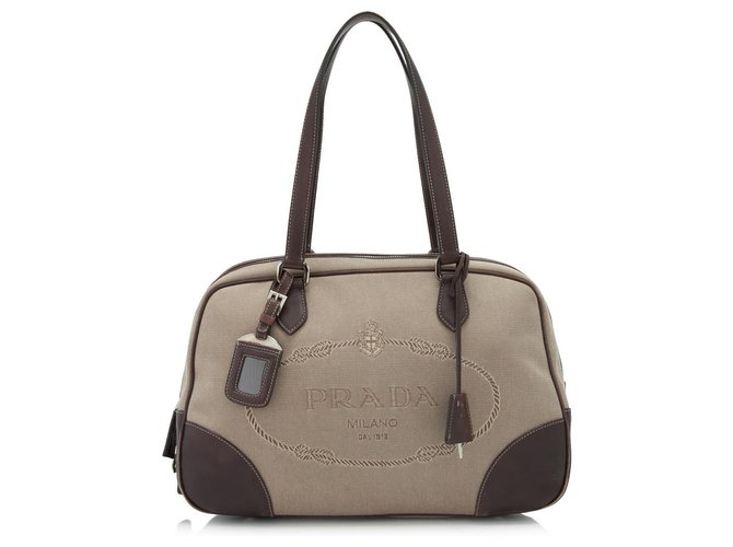 Jacquard Milano Canvas Leather Shoulder Bag