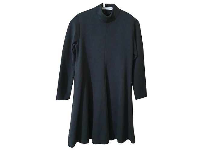 Barbara Bui Kleid grau Wolle Anthrazitgrau