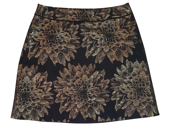 Falda Karen Millen negra y dorada Negro Dorado