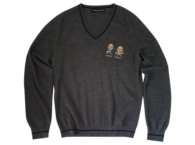 Franckie Morello Frankie Morello Wollpullover Grau 