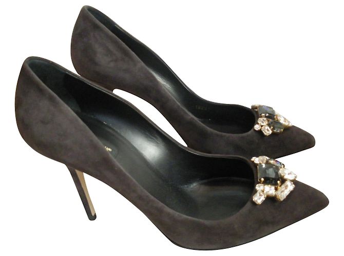 Dolce & Gabbana Pumps aus Hirschleder Schwarz 41 IT