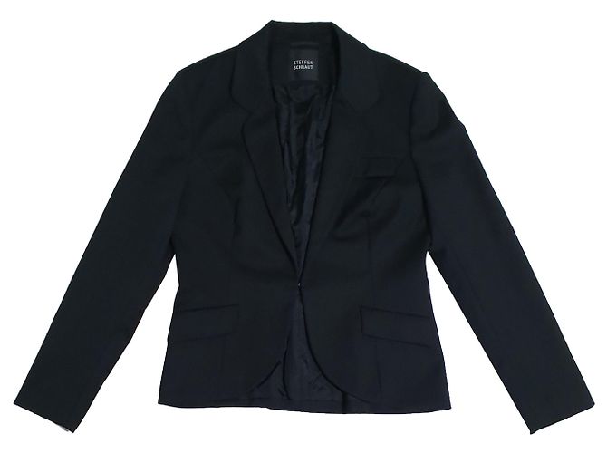 Blazer nero Steffen Schraut in lana e Lycra