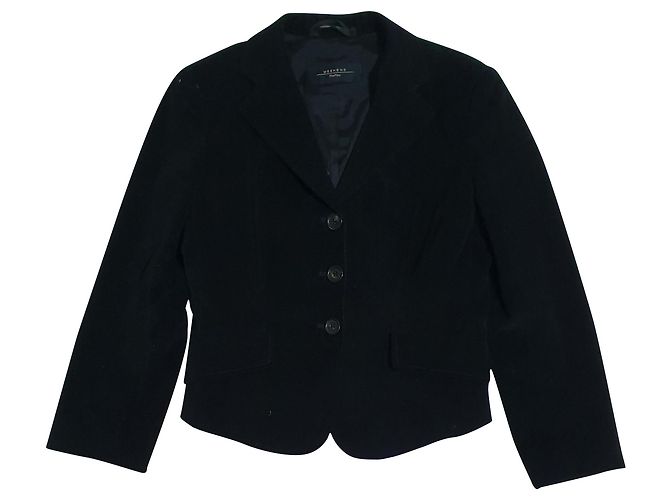 Blazer Weekend Max Mara Nero Cotone Elastan