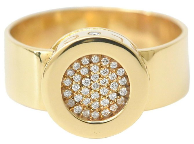 Chanel Runder Ring Golden Gelbes Gold  ref.175348