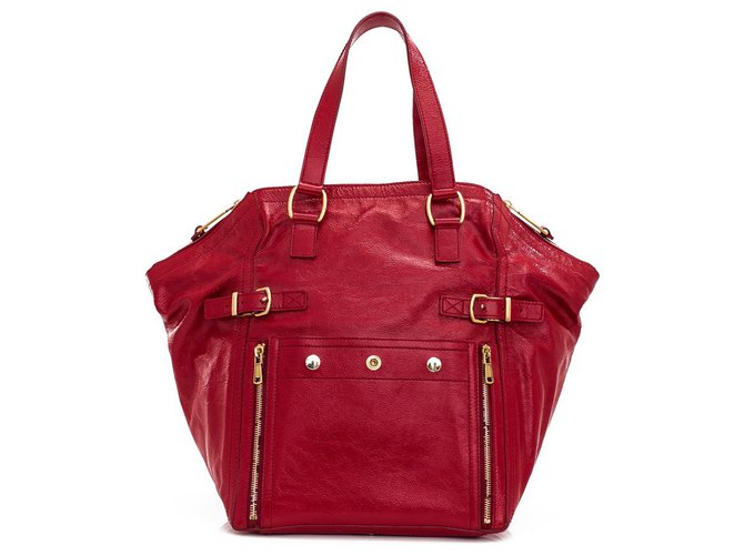 red patent leather ysl bag