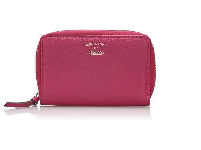Gucci Pink Swing Zip Wallet Leather Pony-style calfskin  ref.175380