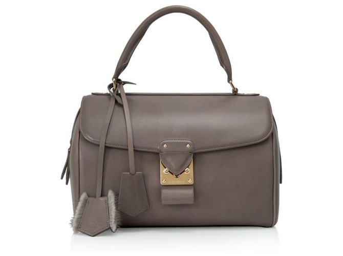 Louis Vuitton Grey Cuit Orfevre Neo Speedy Couture PM Gris Cuero Becerro Cabra  ref.175404