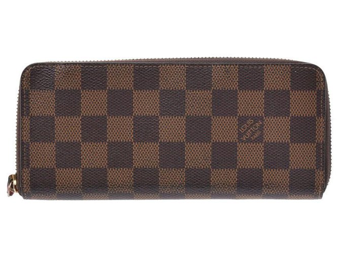 Louis Vuitton Portefeuille clemence Brown Cloth  ref.175437