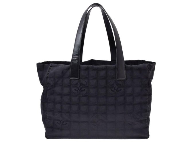 Chanel Travel line tote bag Black Synthetic  ref.175443