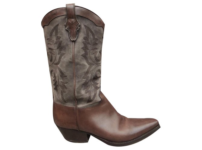 gauycho boots Sartore p 38 Dark brown Leather  ref.175448
