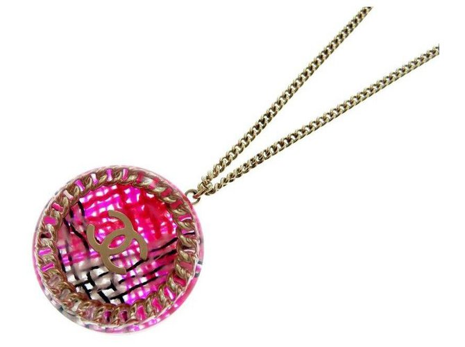 Chanel necklace Pink Steel  ref.175464
