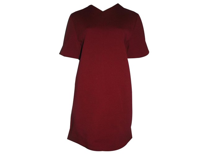 Marni Vestido de lã vermelho Bordeaux Nylon  ref.175486