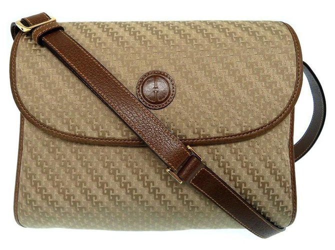 Gucci Vintage Shoulder Bag Beige Cloth  ref.175498