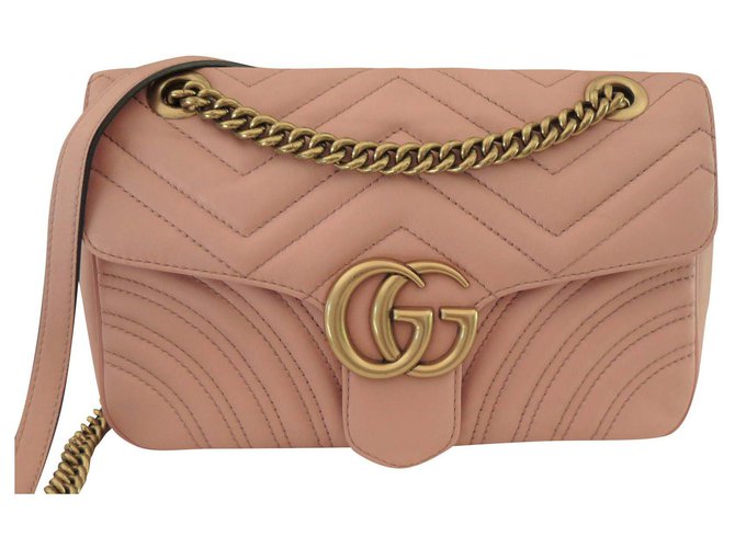 Gucci MARMONT Cuir Rose  ref.175516