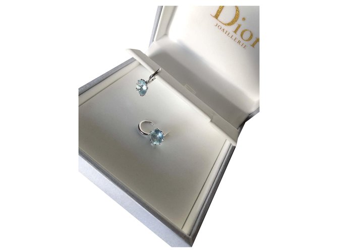 Christian Dior segundo.O Dior Sí aguamarina Azul claro Oro blanco  ref.175524