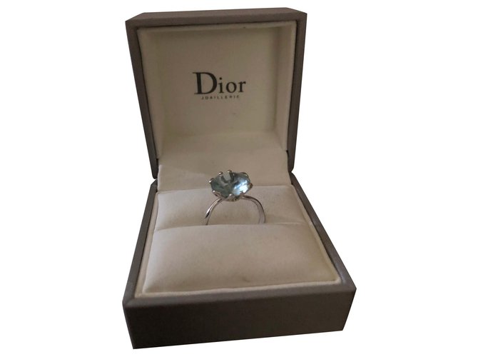 Christian Dior Ring ja Dior Aigue Marine Blau Weißgold  ref.175525