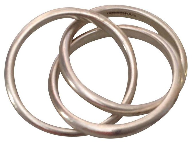 Tiffany & Co Ring three rings Silvery Silver  ref.175541