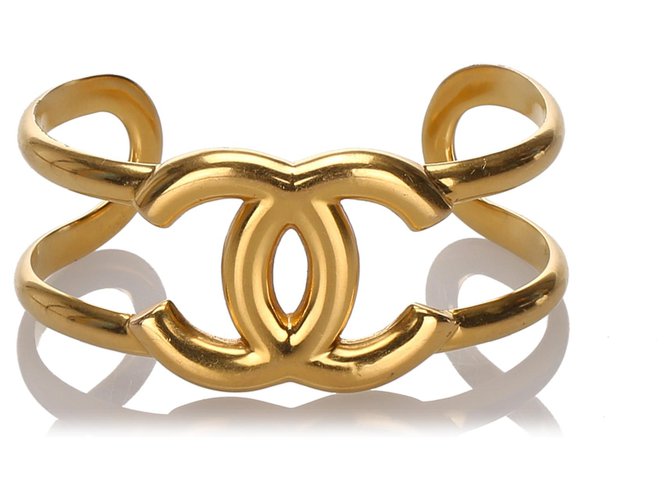 Chanel Gold Gold-Ton CC Armreif Golden Metall  ref.175565